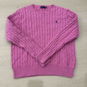 Polo Ralph Lauren Cable Knit  Pink Sweater M/L?
